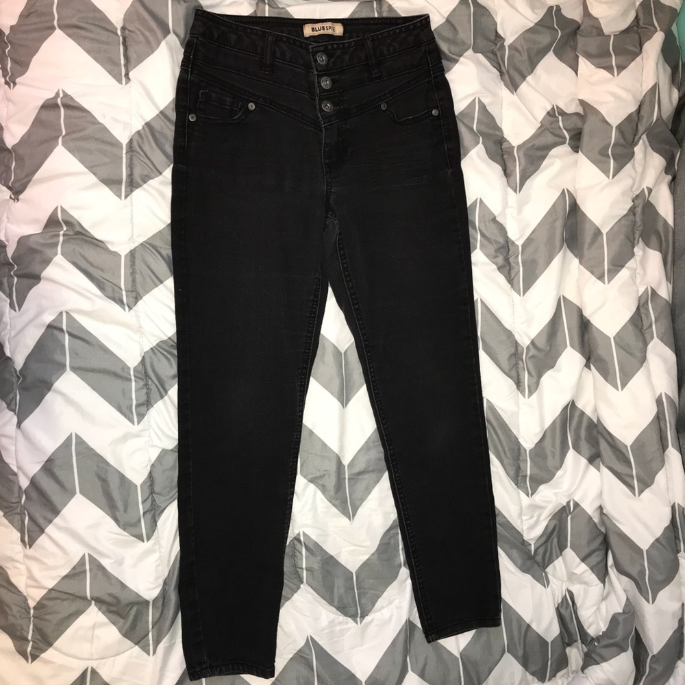 Black blue spice ankle pants